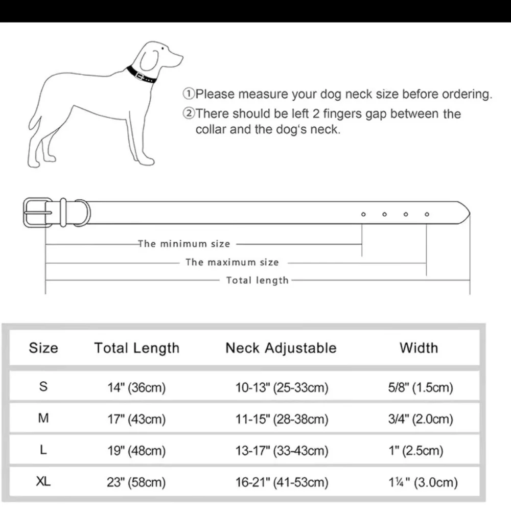 Soft Padded PU Leather Dog Collar